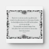 Psalm 1, kein Schritt zu Fuß schlecht, Öl Schwarz Fotoplatte (Vorderseite)