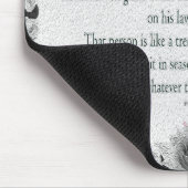 Psalm 1, kein Schritt zu Fuß schlecht, Öl Schwarz  Mousepad (Ecke)