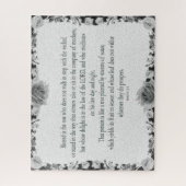 Psalm 1, kein Schritt zu Fuß schlecht, Öl Schwarz  Puzzle (Vertikal)