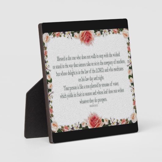 Psalm 1 Kunstweg der Gerechtigkeit Fotoplatte (Vorderseite)