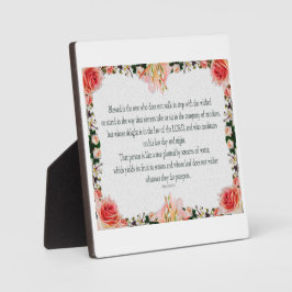 Psalm 1 Kunstweg der Gerechtigkeit Fotoplatte