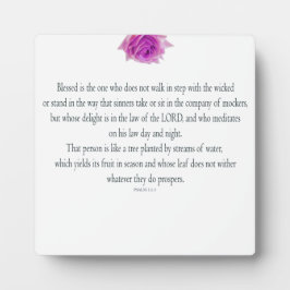 Psalm 1 Kunstweg der Gerechtigkeit Fotoplatte