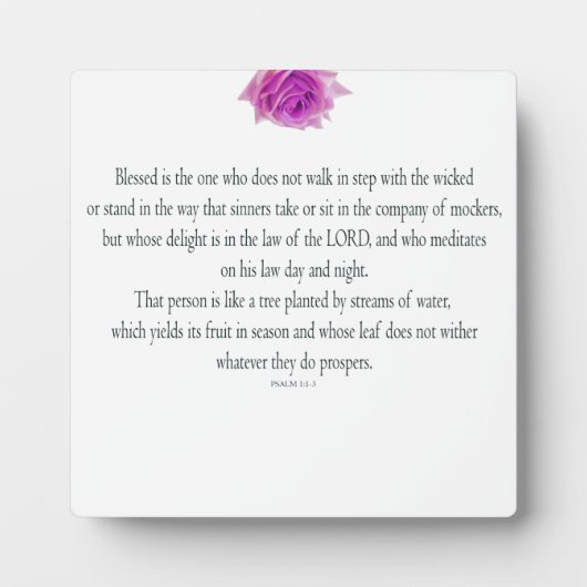 Psalm 1 Kunstweg der Gerechtigkeit Fotoplatte (Vorderseite)