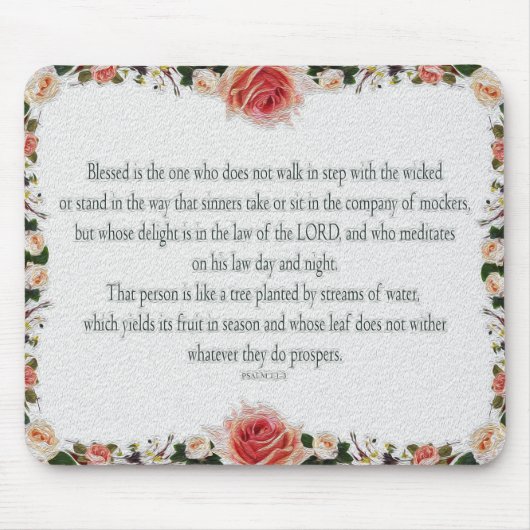 Psalm 1 Kunstweg der Gerechtigkeit Mousepad (Vorne)