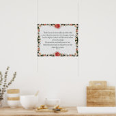 Psalm 1 Kunstweg der Gerechtigkeit Poster (Küche)