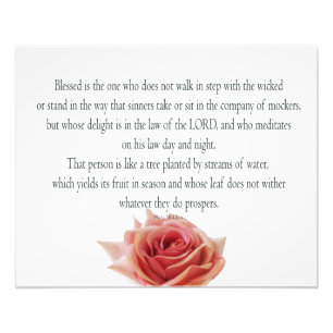Psalm 1, Law day and Night, Streams of Waters, Fotodruck