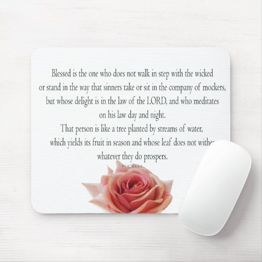 Psalm 1, Law day and Night, Streams of Waters, Mousepad (Mit Mouse)