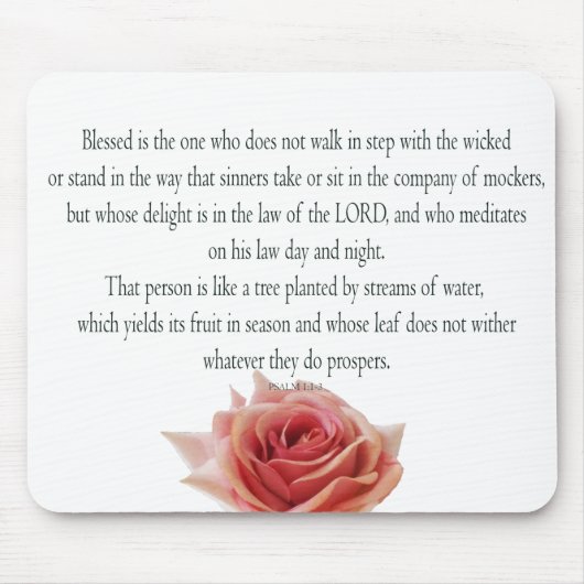 Psalm 1, Law day and Night, Streams of Waters, Mousepad (Vorne)