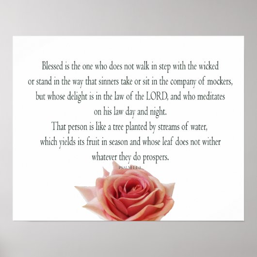 Psalm 1, Law day and Night, Streams of Waters, Poster (Vorne)