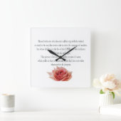 Psalm 1, Law day and Night, Streams of Waters, Quadratische Wanduhr (Zuhause)