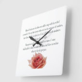 Psalm 1, Law day and Night, Streams of Waters, Quadratische Wanduhr (Winkel)