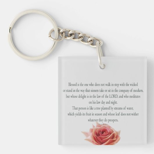 Psalm 1, Law day and Night, Streams of Waters, Schlüsselanhänger (Vorderseite)