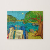 Psalm 1 - Mann liest Psalm 1 in der hebräischen Puzzle (Horizontal)