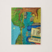 Psalm 1 - Mann liest Psalm 1 in der hebräischen Puzzle (Vertikal)