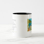 Psalm 1 - Mann liest Psalm 1 in der hebräischen Zweifarbige Tasse (Mittel)