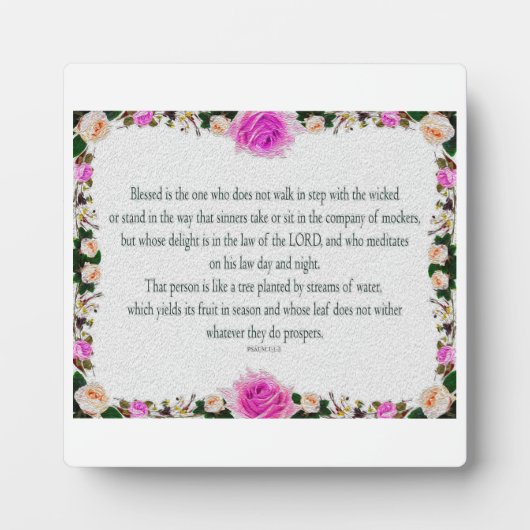 Psalm 1, Ölfarbe Lila Fotoplatte (Vorderseite)