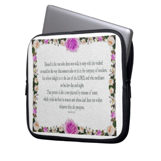 Psalm 1, Ölfarbe Lila Laptopschutzhülle (Vorderseite Links)