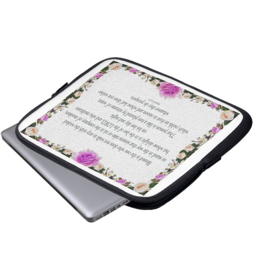 Psalm 1, Ölfarbe Lila Laptopschutzhülle (Vorne Knopf)