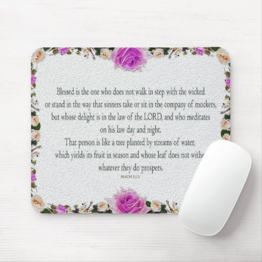 Psalm 1, Ölfarbe Lila Mousepad (Mit Mouse)