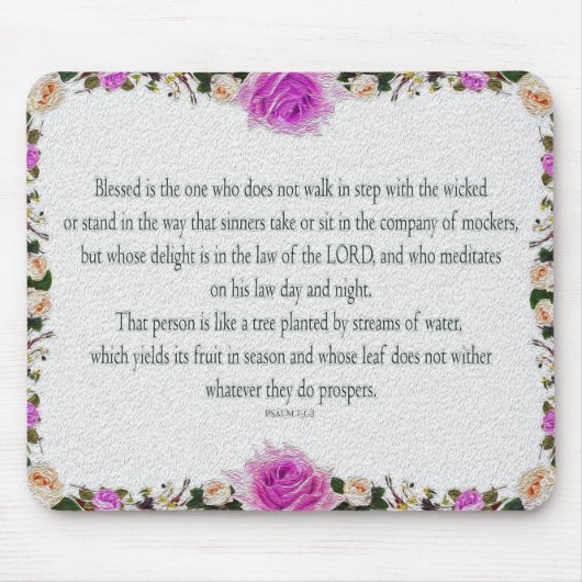 Psalm 1, Ölfarbe Lila Mousepad (Vorne)