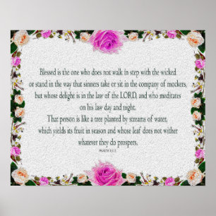 Psalm 1, Ölfarbe Lila Poster
