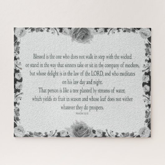 Psalm 1, Ölmalerei, der nicht Schritt läuft Puzzle (Horizontal)