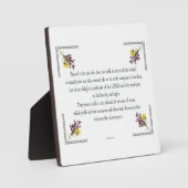 Psalm 1, rosa Gelbe Blume, gesegnet Fotoplatte (Vorderseite)