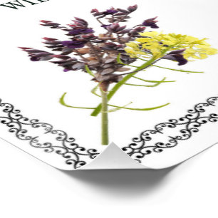 Psalm 1, rosa Gelbe Blume, gesegnet Poster