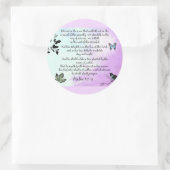 Psalm 1 runder aufkleber (Tasche)