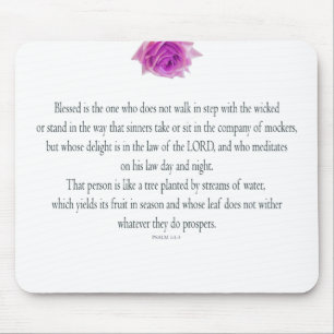 Psalm 1 Schrift Kunst Pfad der Gerechten Mousepad
