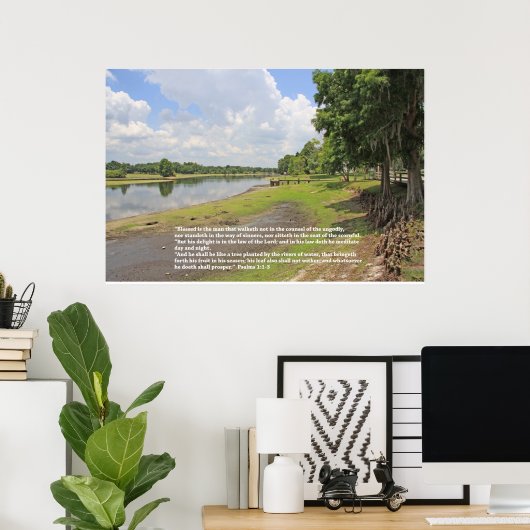 Psalm 1 Scripture Poster (horizontale Ansicht) (Heimbüro)