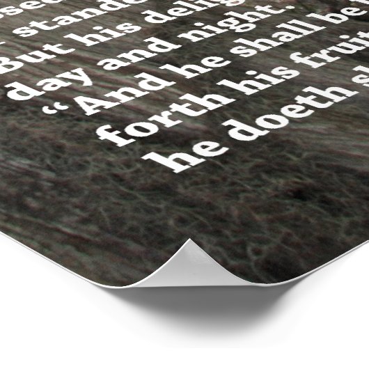 Psalm 1 Scripture Poster, Version B Poster (Ecke)