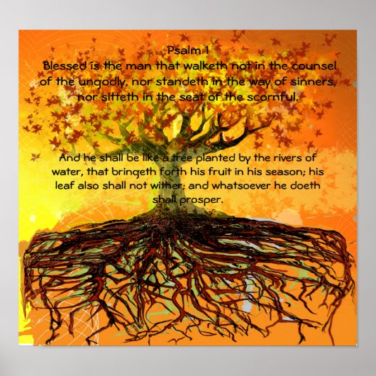 Psalm 1 Selig ist der Mann, der läuft Poster (Vorne)