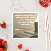 Psalm 1 Studie Götter Word Bible Verse Serviette (Beispiel)