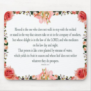 Psalm 1, Tag und Nacht des Gesetzes, bringt sein O Mousepad