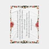 Psalm 1 with Flower Borders Fleecedecke (Vorderseite)
