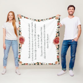 Psalm 1 with Flower Borders Fleecedecke