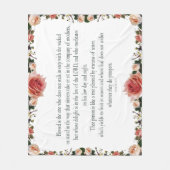 Psalm 1 with Flower Borders Fleecedecke (Vorderseite)