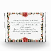 Psalm 1 with Flower Borders Fotoblock (Vorderseite)