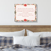 Psalm 1 with Flower Borders Leinwanddruck (Insitu (Schlafzimmer))