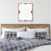 Psalm 1 with Flower Borders Leinwanddruck (Insitu (Schlafzimmer))