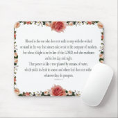 Psalm 1 with Flower Borders Mousepad (Mit Mouse)