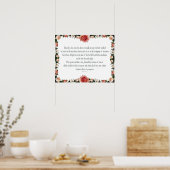 Psalm 1 with Flower Borders Poster (Küche)