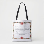 Psalm 1 with Flower Borders Tasche (Vorderseite)