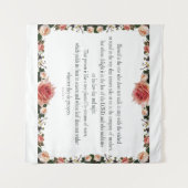 Psalm 1 with Flower Borders Wandteppich (Vorderseite (Horizontal))