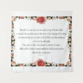 Psalm 1 with Flower Borders Wandteppich (Vorderseite)