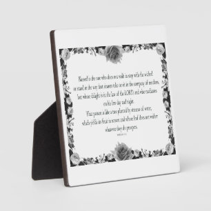 Psalm 1, Yields its Fruit in Season, B&W Fotoplatte