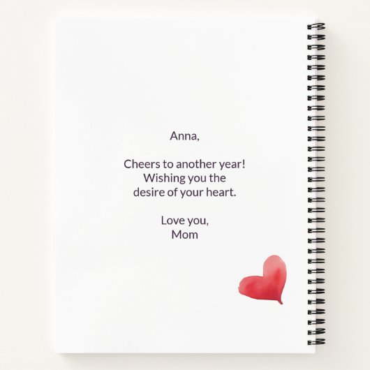 Psalm 20:4 | Birthday Dessert | Mehrfarbigkeit Notizblock (Rückseite)