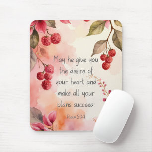 Psalm 20:4 Wunsch deines Herzens Bibelstelle   Flo Mousepad