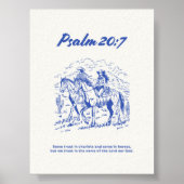 Psalm 20:7 - Manche vertrauen Pferden Poster (Vorne)